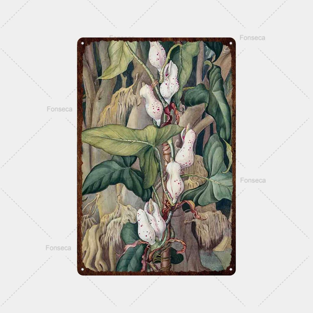 Fish, Fish, Flower Variety Sign Metal Sign Vintage Tin Sign Bar Vintage Wall Decor Bar Club Man Cave Metal Poster