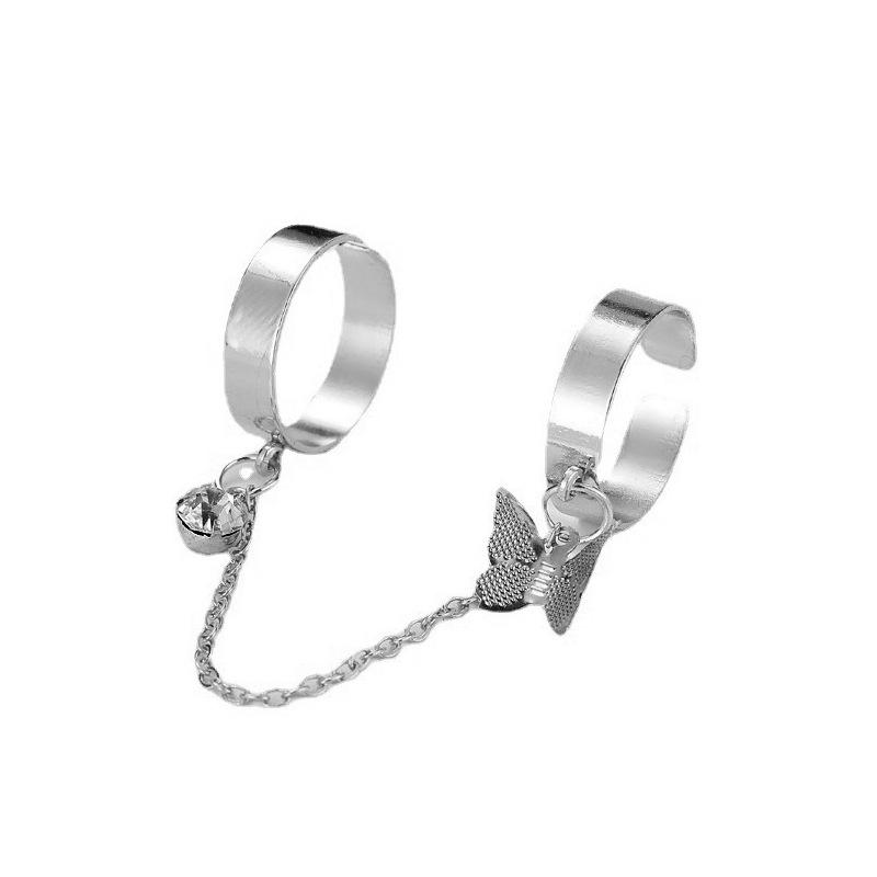 Accessori per gioielli vintage vuoti liquidi da donna con pietra preziosa irregolare estetica ragazza cava pietra rossa