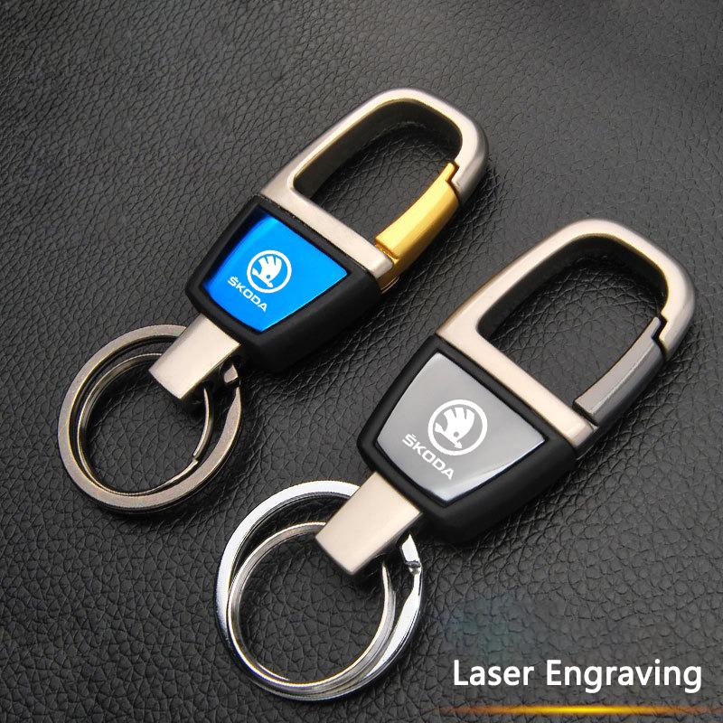 WVCL8 3D metal car shape LOGO key chain zinc alloy car gift jewelry keyring for Skoda octavia fabia rapid yeti superb octavia a5 a7