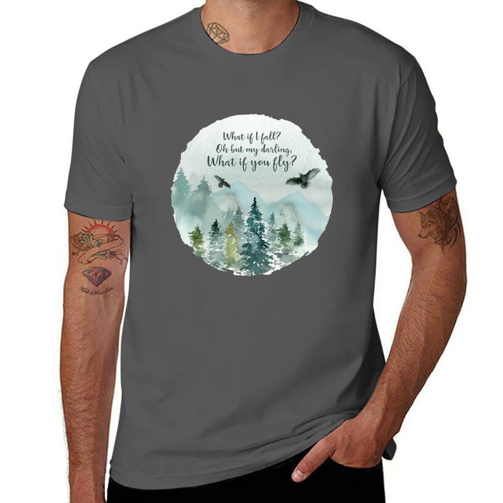 What If I Fall What If You Fly Quote Tshirt Quick Dry Fishing Tshirt