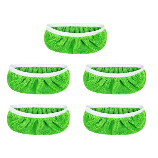 5Pcs Mop Cover Soft Coral Velvet Fabric Strong Water Absorption Quick Clean No Lint Electrostatic Adsorption Dust Hair Removal Mop Cloth