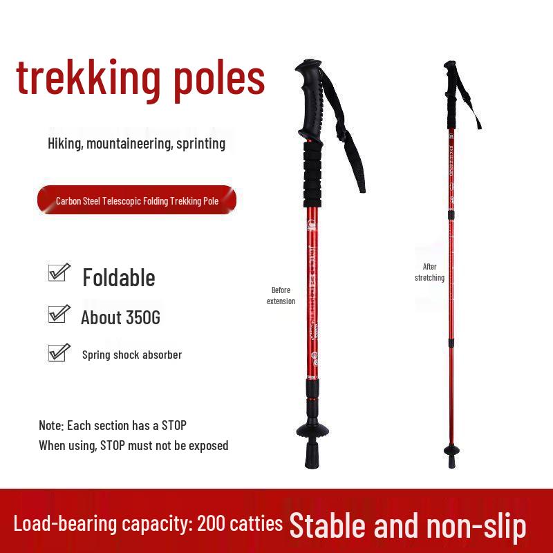 Professional Telescopic Aluminum Trekking Poles – Outdoor & Nordic Walking, Hiking, Climbing, and Mountaineering Equipment.
