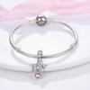 Charms Copperguardian Angel Pink Heart Pendants Fit Charms Plataoriginal Bracelet Beads Women Jewellery Making Gifts