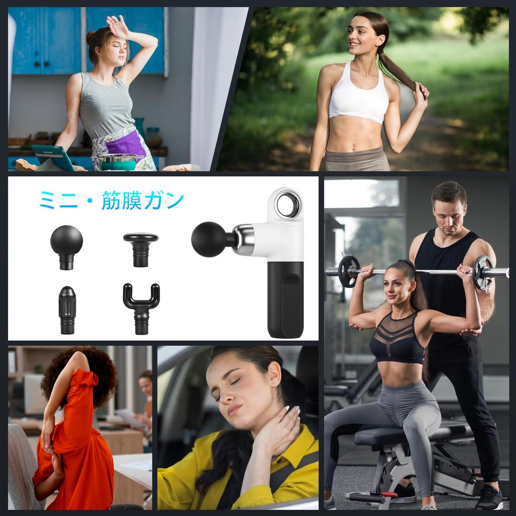 TCELL Myofascial Release 4000mAh Large Hours of Continuous Up To 3000 Times Per 4 Powerful Vibration 4 Silicone Heads Warranty Gun, Handy, Portable,