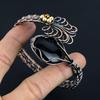 Black Onyx Bangle, 999 Copper Wire Wrapped Gemstone Jewelry, Handmade Bangle For Thanksgiving