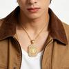 Virgin Mary Gold-Plated Zirconia Pendant Clavicle Necklace for Women