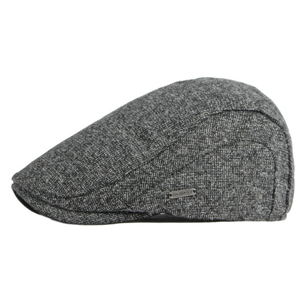 Fashion Winter Beret Hat Thick Warm Casual Newsboy Hat Retro Soft Leisure Visor Cap Men Women