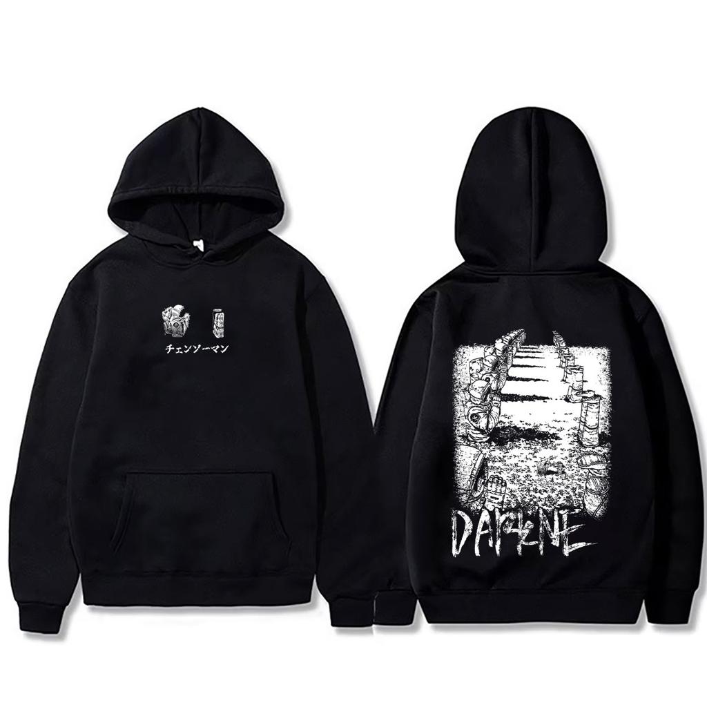 Anime Chainsaw Man Hoodie Funny Cartoon Denji Pochita Graphic Sweatshirt Men's Women's Casual Pullover Hoodies