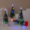 4pcs Funny LED Candle Christmas Night Light Pine Tree Plastic Xmas Tree Candle Lamps Luminous Ornament Desktop Decor