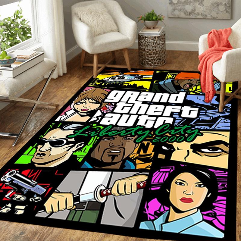 GTA Teppich Bodenmatte für Wohnzimmer oder Schlafzimmer Weicher und Bequemer Teppich ein Geschenk für Geburtstag und Feiertag.MFF0918544