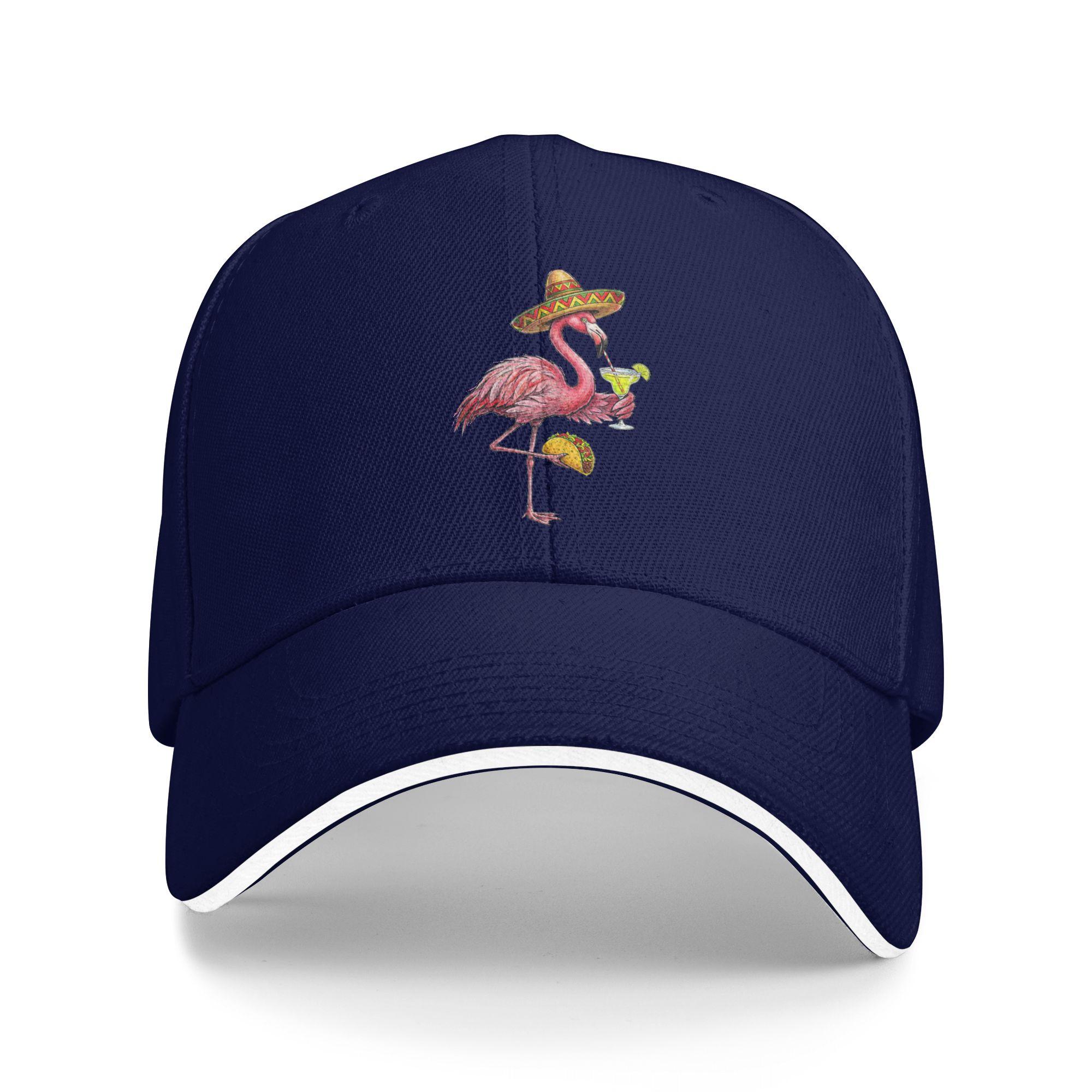 

Mexican Flamingo Tacos Cute Cinco De Mayo Fiesta Animal Baseball Cap Casual Hip Hop Hats Summer Men Outdoor Sports Baseball Caps As Picture темно-синього кольору