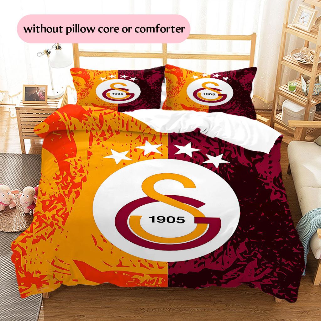 Galatasaray SK Pattern Bedding Home Decoration Birthday Gift ( 1 duvet cover + 2 pillowcase, without core),fan merchandise.