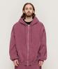 Cargobros Pigment Dyed Zip-Up Hoodie (Burgundy)