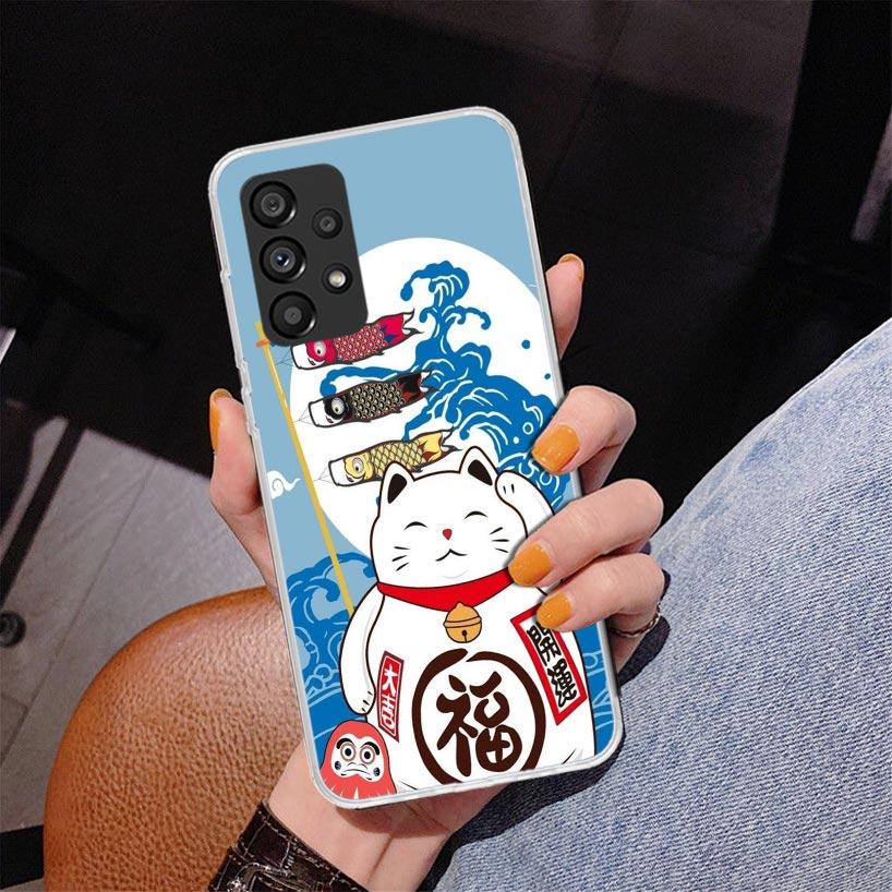 

Lucky Cat Maneki Neko Japanese Phnoe Case for Samsung Galaxy A17 A37 A57 A16 A26 A36 A56 A15 A14 A13 A55 A54 A53 A35 A34 A33 A25 Samsung A26