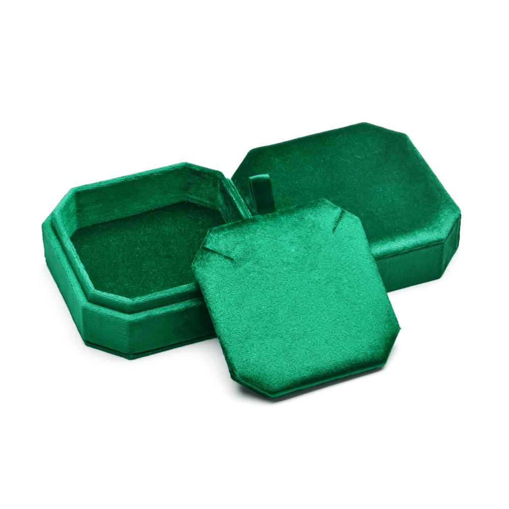 New Octagonal Luxury Velvet Necklace Box High End Pendant Box Wedding Jewelry Gift Packaging Jewelry Box Custom Logo