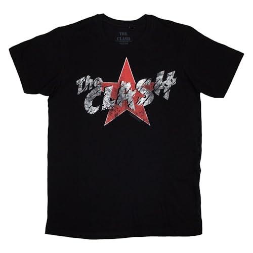 The Clash Unisex T-Shirt: Star Logo Large / Black S