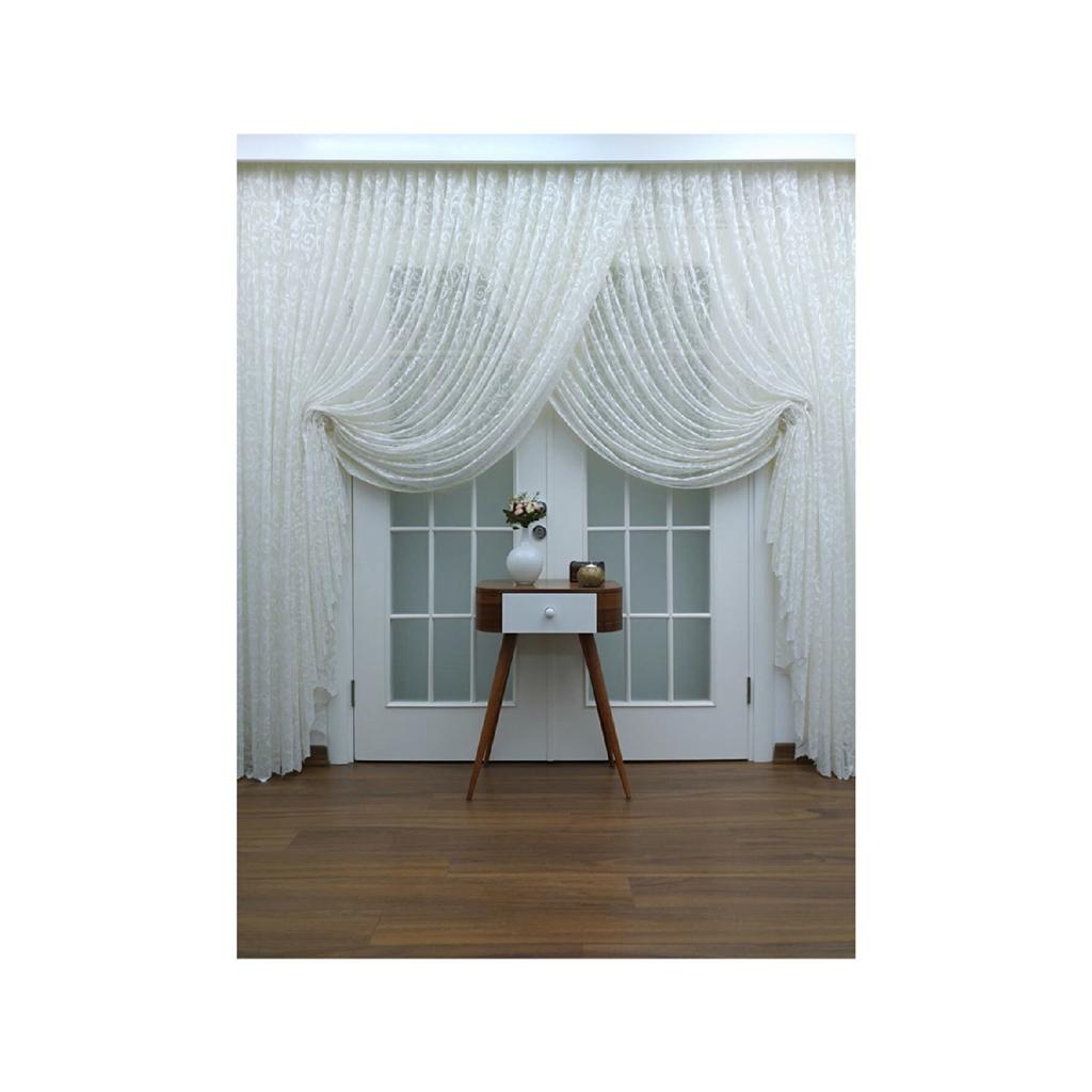 Special Knitted Textured Cruve Tulle Curtain, 300x260cm, 1/4 Pile Esse6063