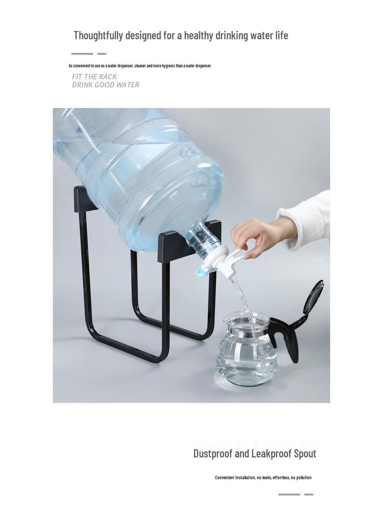 מתקן מים מינרליים פשוט לשולחן ומתלה אחסון