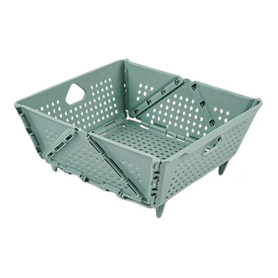 Collapsible Colander Folding Drain Basket with Resting Feet Dishwasher Safe Kitchen Food Strainer for Fruit Vegetables Pasta