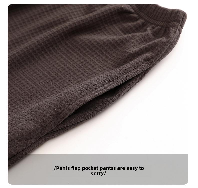 Men's Korean-Style Cotton Pajamas - Long Sleeve, Casual, Seasonal Homewear