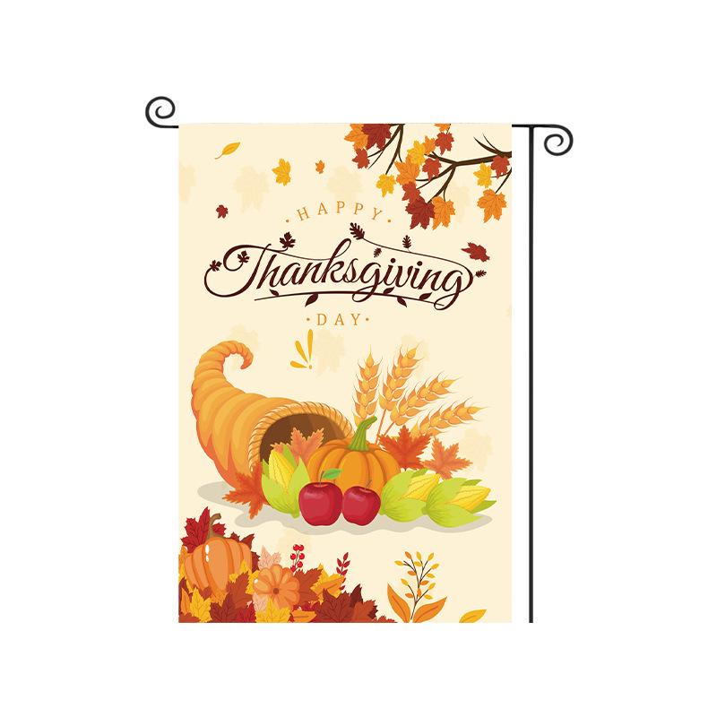 Thanksgiving Pumpkin Harvest Garden Flag for Outdoor Autumn Decor