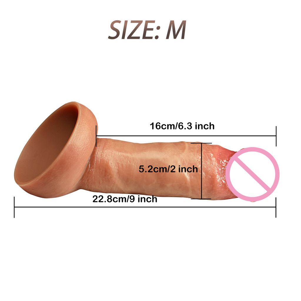 Huge Dildo Real Skin Soft Silicone Artificial Penis Male Cock With Suction Cup Adult Vagina Anal Sex Toys For Women Male Orgasm