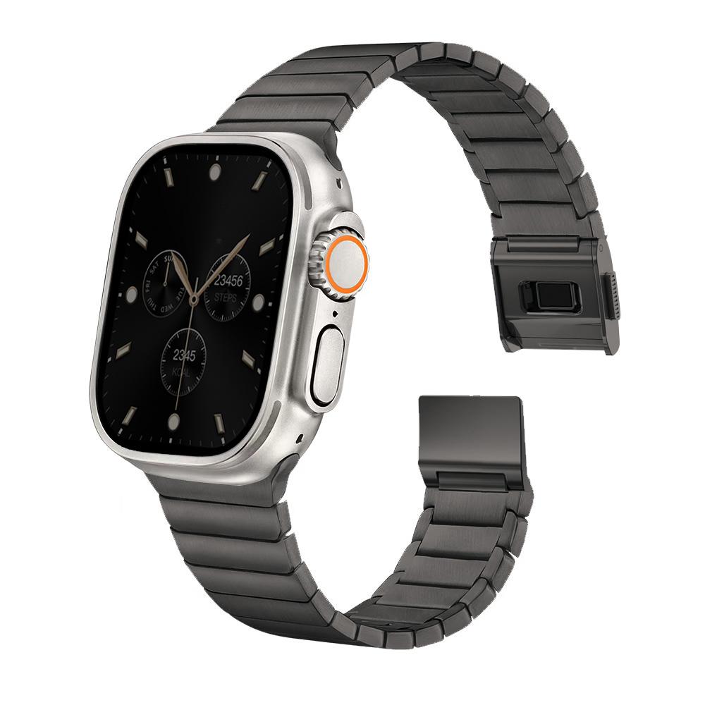 For Iwatch Ultra 3/2 49mm 44 42 45 46mm Magnetic Titanium/Stainless Steel Strap For Apple Watch Series 11 10 9 8 7 6 5 4 SE3