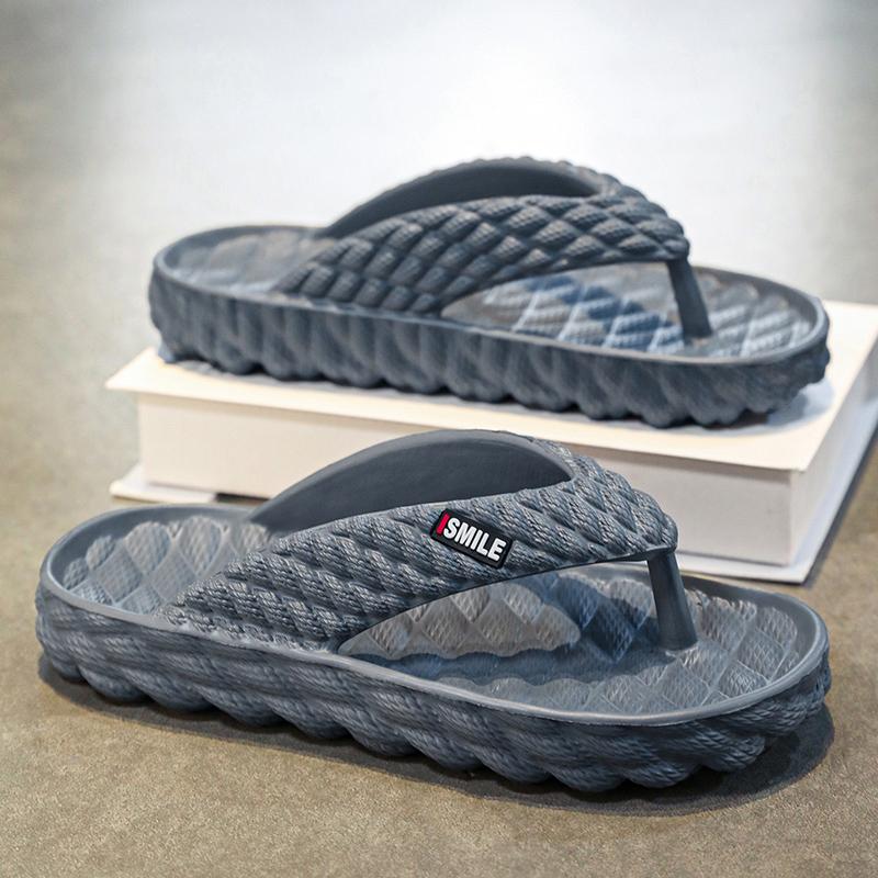 36-45 Velké jednobarevné módní žabky s měkkým dnem pro pánské pantofle, domácí, ležérní