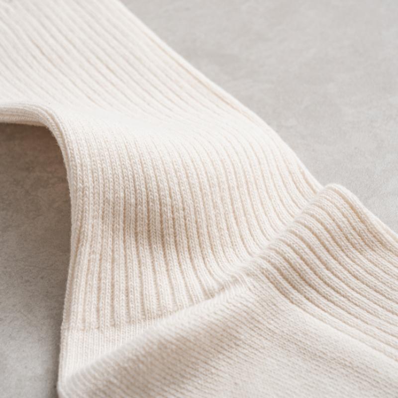 Monfoot Men S Ribbed Long Neck SockS Ivory