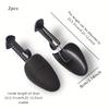 1/2pair Unisex Black Adjustable Plastic Shoe Trees, Pu Leather Shoe Lasts, Sports Shoe Shapers, Shoe Stretchers, Shoe Covers.