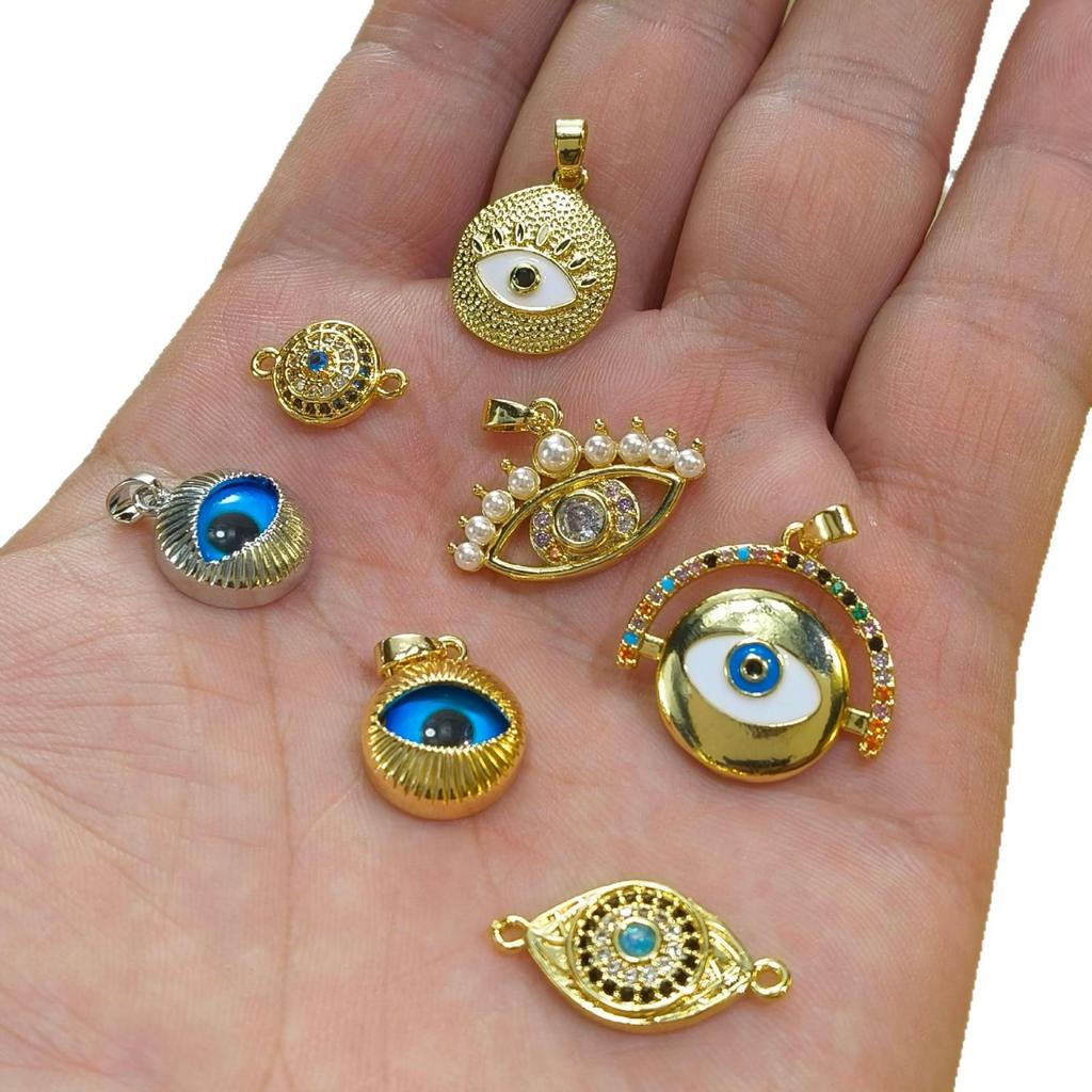 Devil Blue Eye Pendant Charm for Necklaces, Bracelets & Earrings