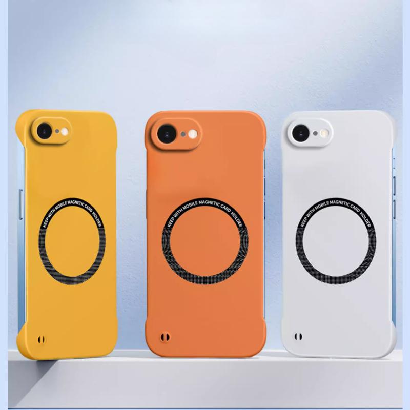 Cover For Magsafe Magnetic Frameless Case for iPhone 16 E 16 Pro Max Hard Matte Wireless Charging Back Cover Shell For Apple 16 Pro Max Capa Cover