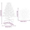 VidaXL Arbre de Noël en bois pour décoration blanc 60 cm pin massif, décoration de sapin de Noël en bois, sapin de Noël en 858199