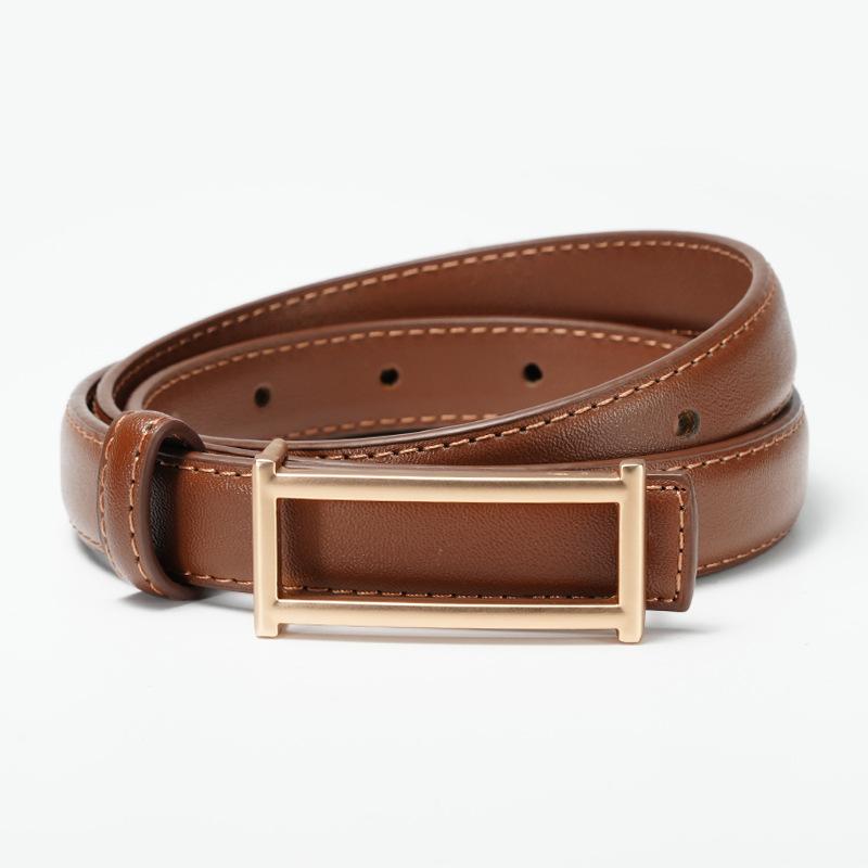Belt, Jurgent Leather, Summer Simple and Versatile Korean Black Small Belt, Thin Fashionable Decoration with Dress Belt