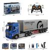 Remote Control Children's Alloy Truck with Music: Double-decker Transport, Openable Doors, Container, Oil Tank, Freight Toy.