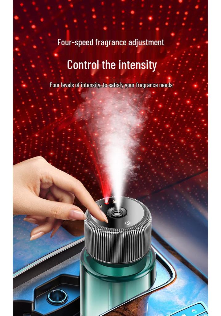 New Car Interior Aromatherapy Machine with Starry Sky Ambient Light and Smart Perfume Sprayer