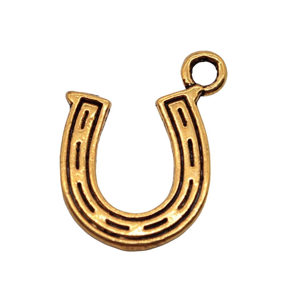 Vintage Horseshoe Charms Alloy Metal Pendants For DIY Jewelry Lucky Themed Accessories