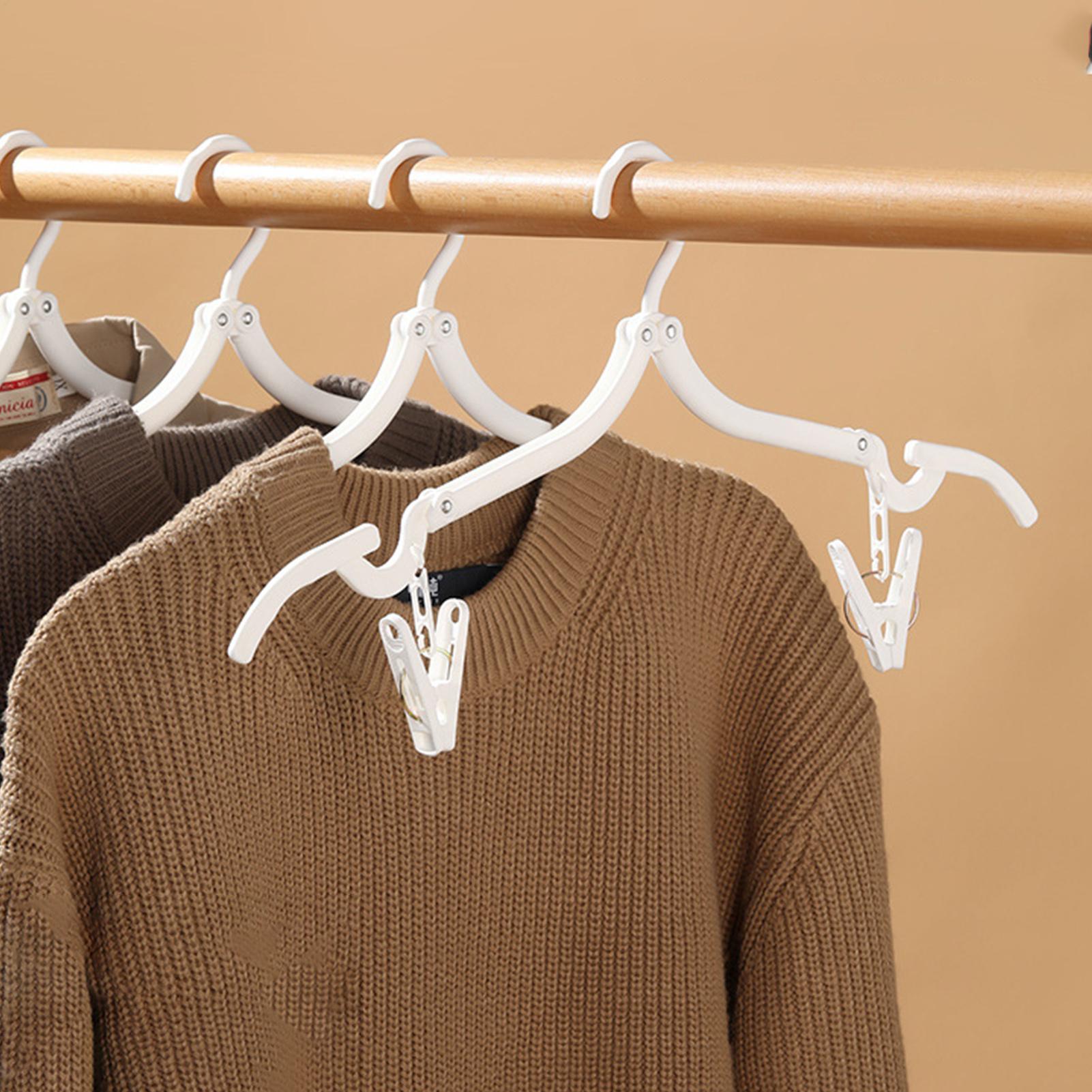 3pcs Foldableable Portable Clothes Hanger Travel Portable Clothes Hanging Rack Multi-functional Storage Home Business Trip China Mainland