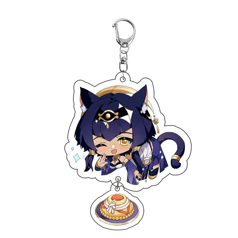 Game Keychains Acrylic Figure School Bag Keychian Holder Key Ring For Children Girl Men Accessories