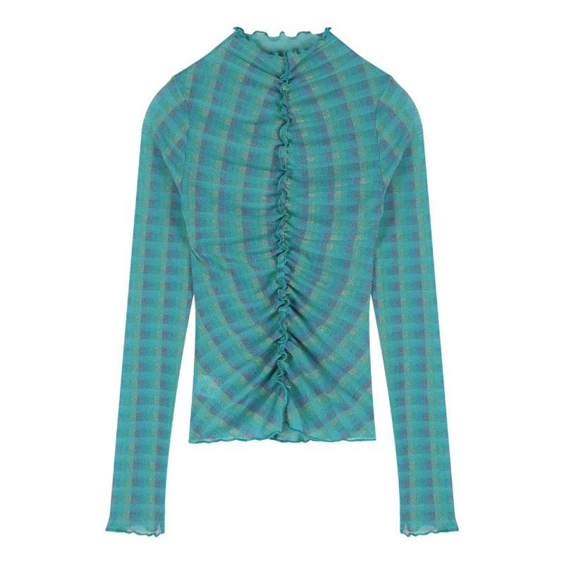 

Женская солнцезащитная рубашка, полуводолазка, сетчатая футболка с солнцезащитным кремом, летняя, слегка прозрачная, обтягивающая One Size