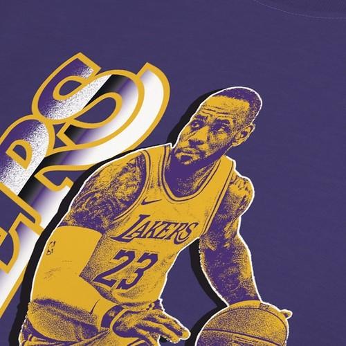 Nike Herren Retro Grafikdruck Kurzarm T-Shirt in Lila DH3717-547