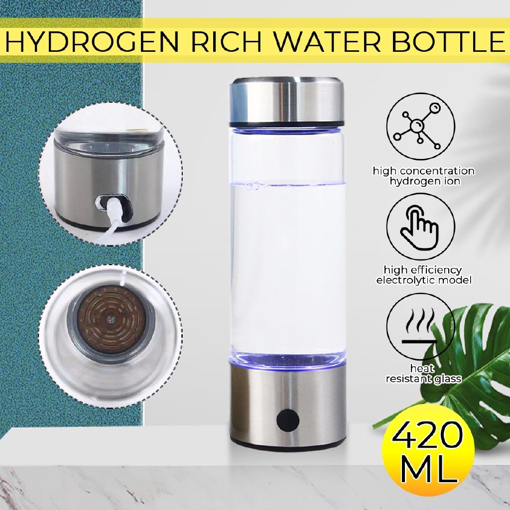 420ML 1L Recharge for Pure Hydrogen-rich Water Filter Electrolysis New  Portable Hydrogens Water Generator Bottle Alkaline Maker