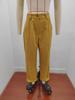 2025 Autumn Women's High Waist Corduroy Pants - Solid Color, Loose Straight Leg