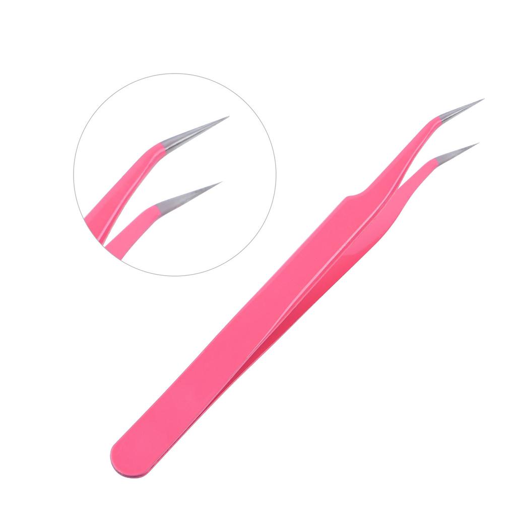 Straight and Curved Elbow Nail Art Acrylic Gel Rhinestones Picking Tool Anti Acid Nipper Gem Decor Eyelash DIY Nail Tweezers