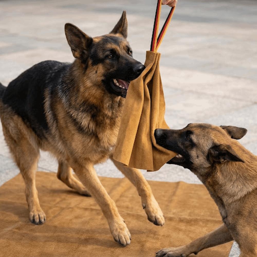 Tear Proof Dog Bite Cloth Tough Fabric Training Bite Rag Puppy Tug Play Interactive Play