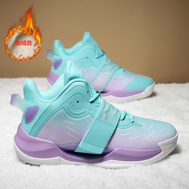 Splash 5th generation basketball shoes men's luminous winter velvet cotton female students children's sports shoes women's actual combat sneakers m