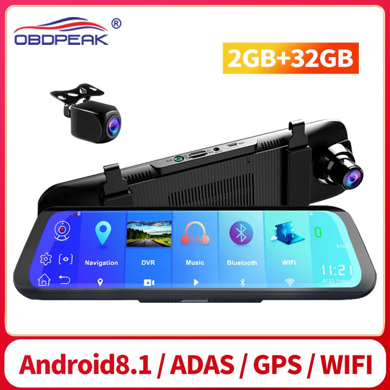 OBDPEAK A980S 10 Inch Touch Display Dual Lens Dash Cam GPS