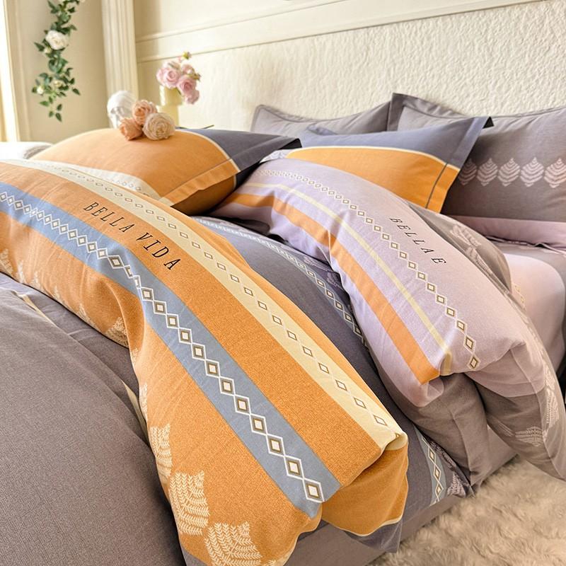 Fresh Style Cotton Bedding Set - 1.2m 1.5m 1.8m 2.0m Soft Breathable Bed Linens