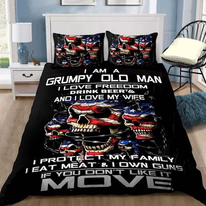 Skull Printed Bedding Set Duvet Cover Soft Comforter Cover Sets Gift