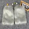 Autumn and winter imitation wool plush socks cover imitation fur boot cover warm fox fur long leg guard cover wool shoe cover